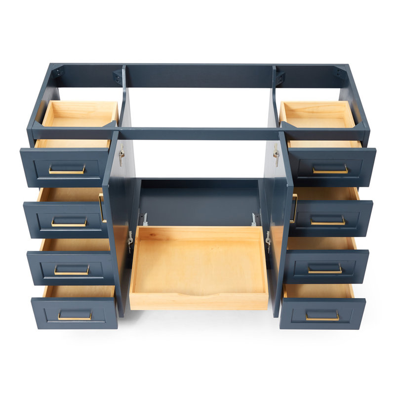 54" Single Bathroom Vanity Base Only, Midnight Blue