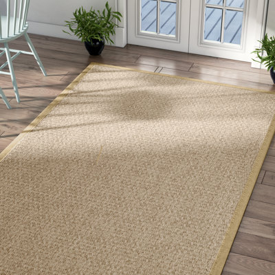 Auckland Bamboo Slat/Seagrass Natural/Olive Area Rug
