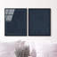 Deep Blue Set High-Gloss Frameless Acrylic Glass Wall Art Abstract Print by Oliver Gal, Ready to Hang, 16 x 20-528087919-528087913
