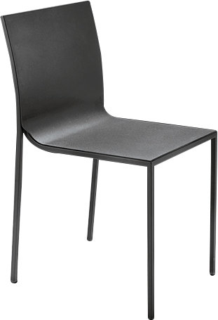 Nigel Armless Stacking Chair, Black Stained