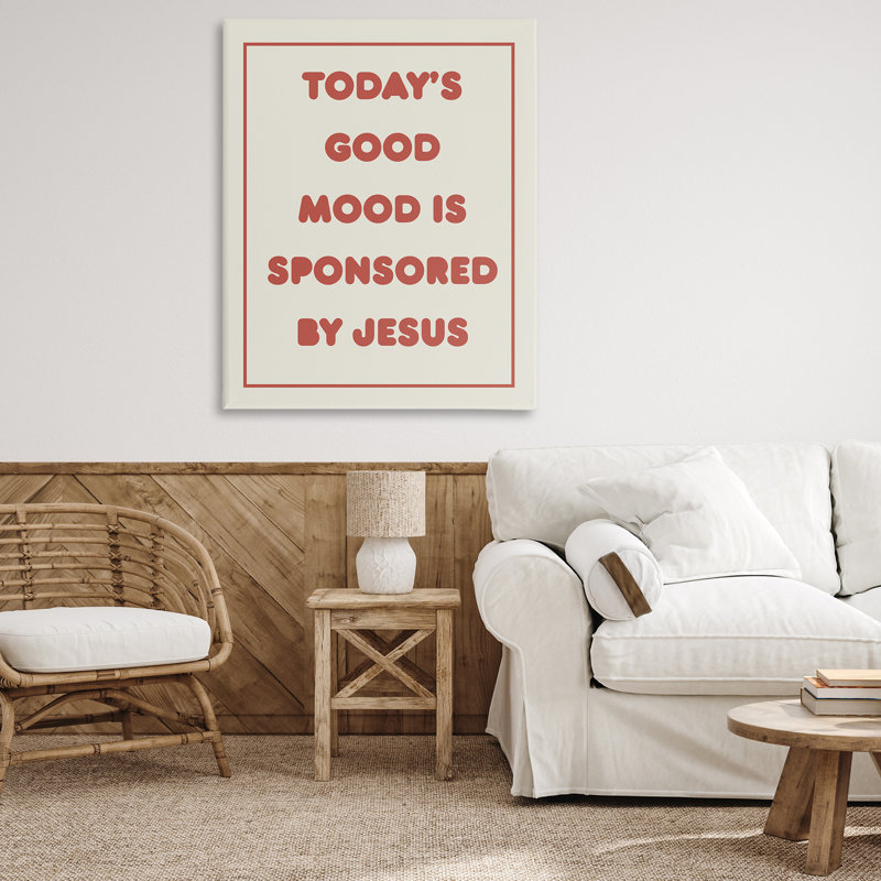 «Good Mood» par Jésus, art mural sur toile par Daphne Polselli bp-856_CN, H 48 po x l 36 po