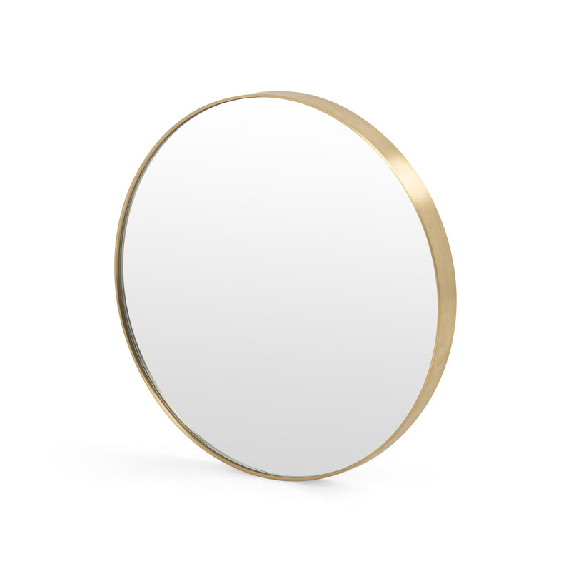 Bellvue Metal Wall Mirror, Polished Brass, 47.25" x 47.25"