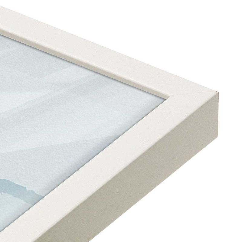 «Blue Abstract II» par Garima Dhawan, reproduction d'art, H 40 po x l 30 po, Blanc