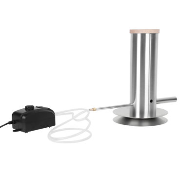 Smoke Generator, Hot and Cold Smoke Generator with Lid & Air Pump, Portable Electric Smoker Grill, Stainless Steel Pellet Smoker Tube, BBQ Premium Smoking Accessories for Smoking Meats and Vegetables