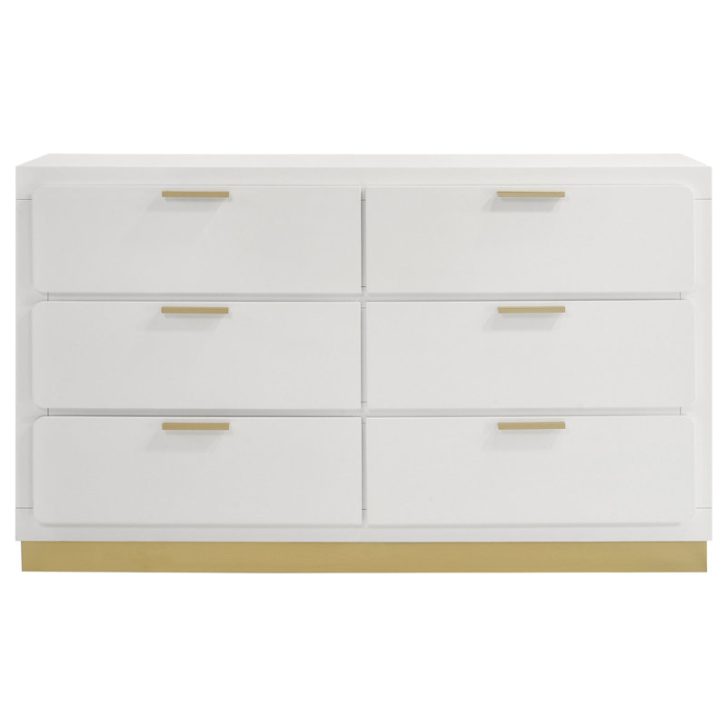 Commode 6 tiroirs, Blanc