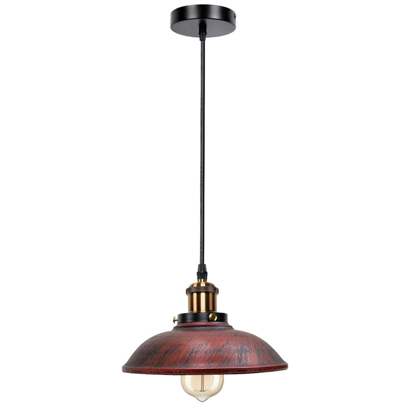 Grubbs 1 - Light Dome Pendant, Rustic Red