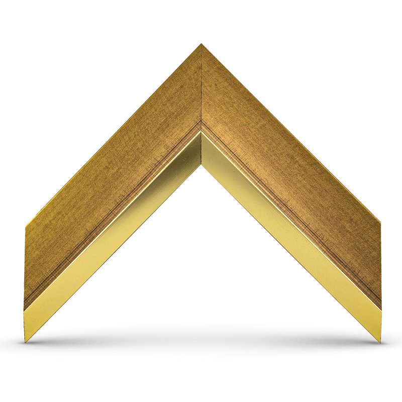 Slim Modern Deco TV Frame for Samsung Frame TV and Frame Pro, Gold Leaf, 32"
