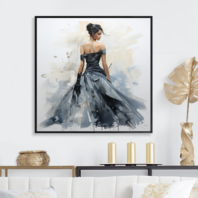 Noir et gris Classic Silhouette II - impressions sur toile Dior