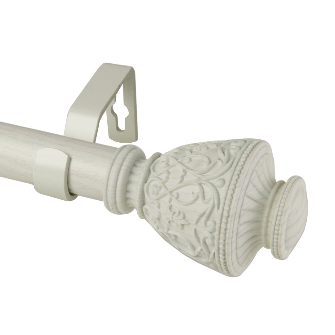 Lemos Adjustable Single Curtain Rod Astoria Grand 