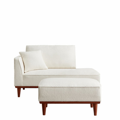 Chaise longue et tabouret rembourrés pour salon et chambre