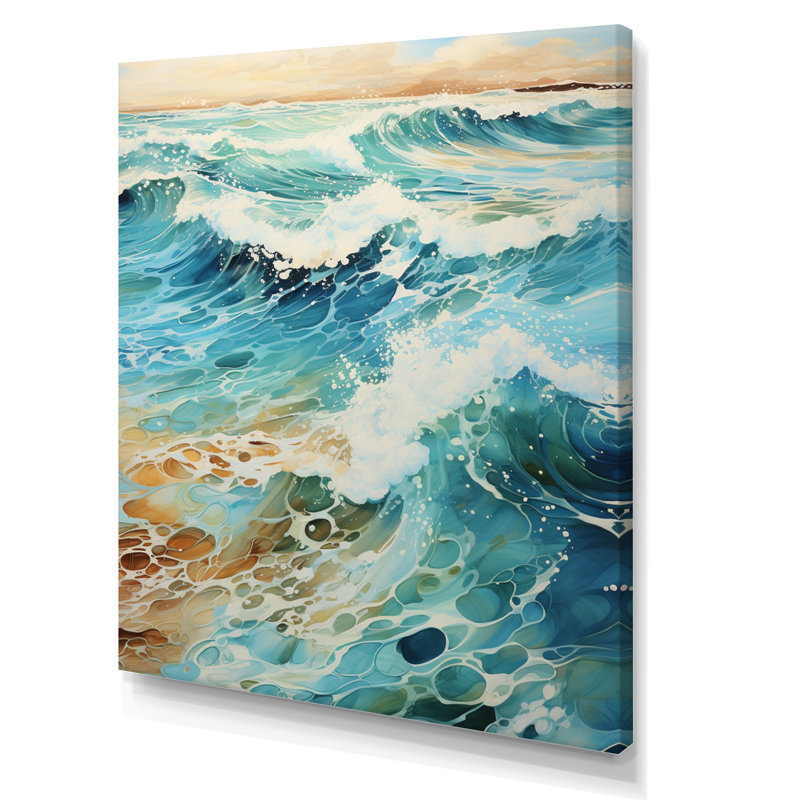 «Bladen Beach Photo Oceanic Rhythms X», reproduction sur toile, H 32 po x l 24 po x P 1 po, Toile tendue