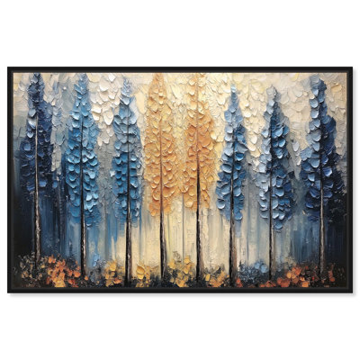 «Dusk & Dawn Trees», art floral bleu par Art Remedy