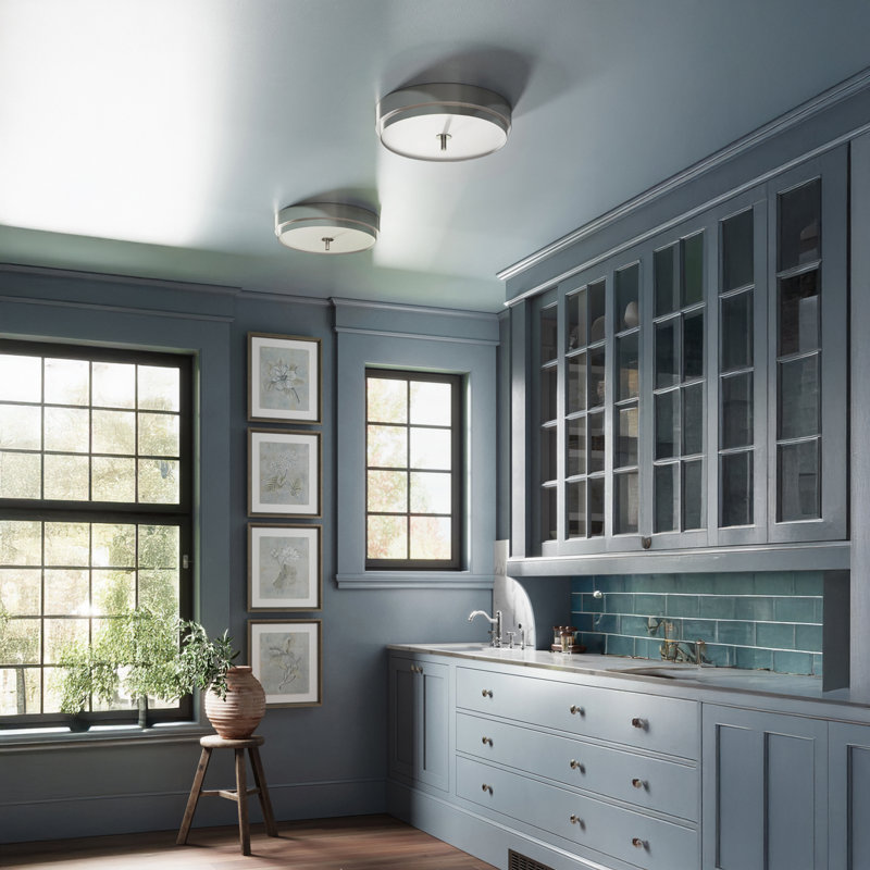 Elliott 1 - Light Flush Mount, Polished Nickel