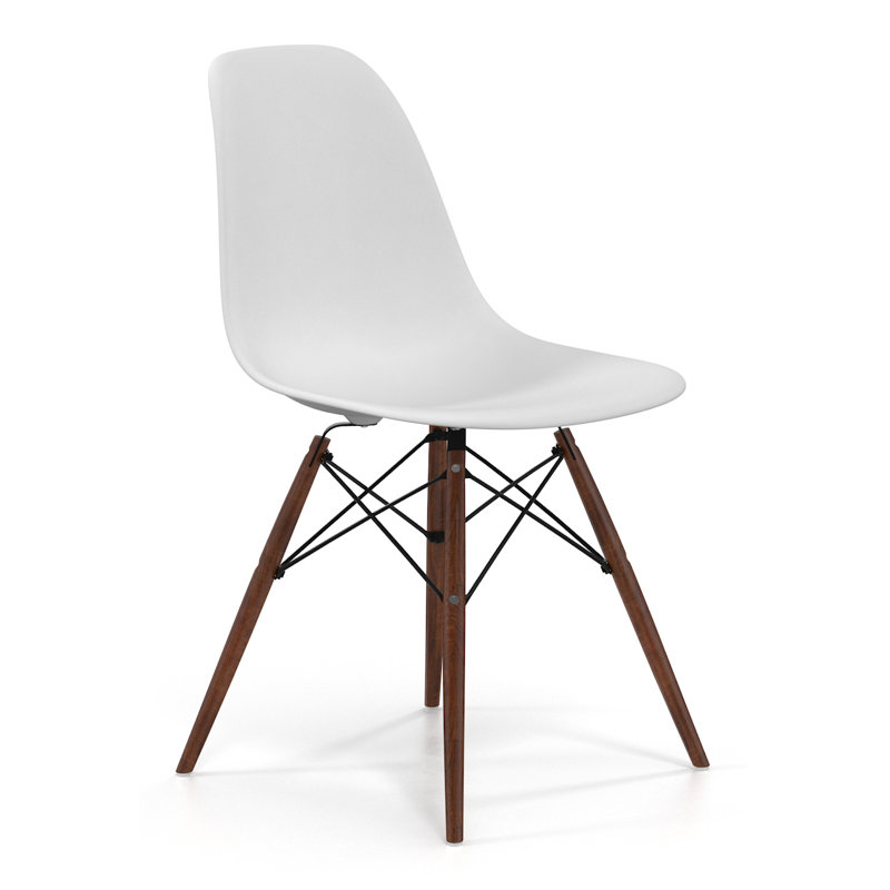 Jordan 16.5'' H Side Chair, Red, Walnut