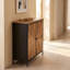 Armoire de rangement 2 portes 36 "* 31" avec portes en bois naturel récupéré Mahisha