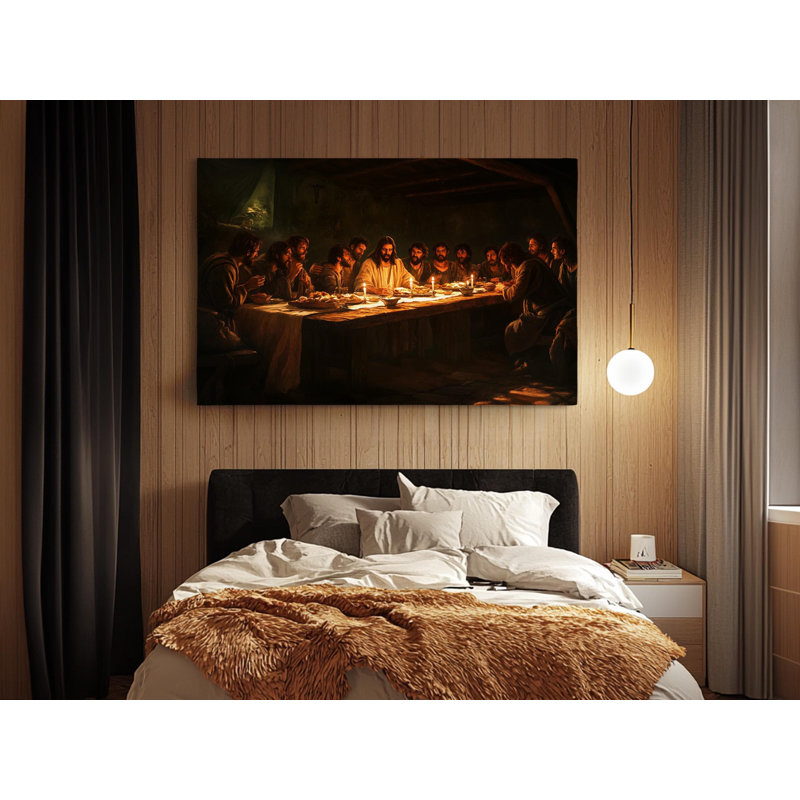 Reproduction d'art sur toile de haute qualité, "The Last Supper" réinventée sur toile - Art mural - Cadeau - décoration murale