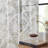 Floral Leaf Print Semi-Sheer Grommet Curtain Panel-75407973
