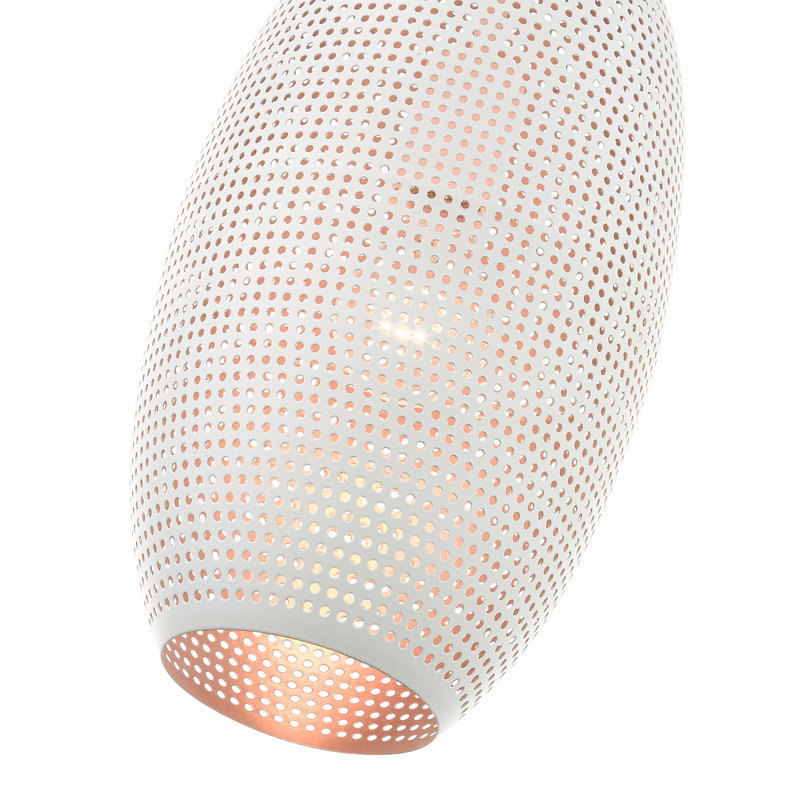 Luminaire suspendu géométrique 1 lumière Bion, Blanc