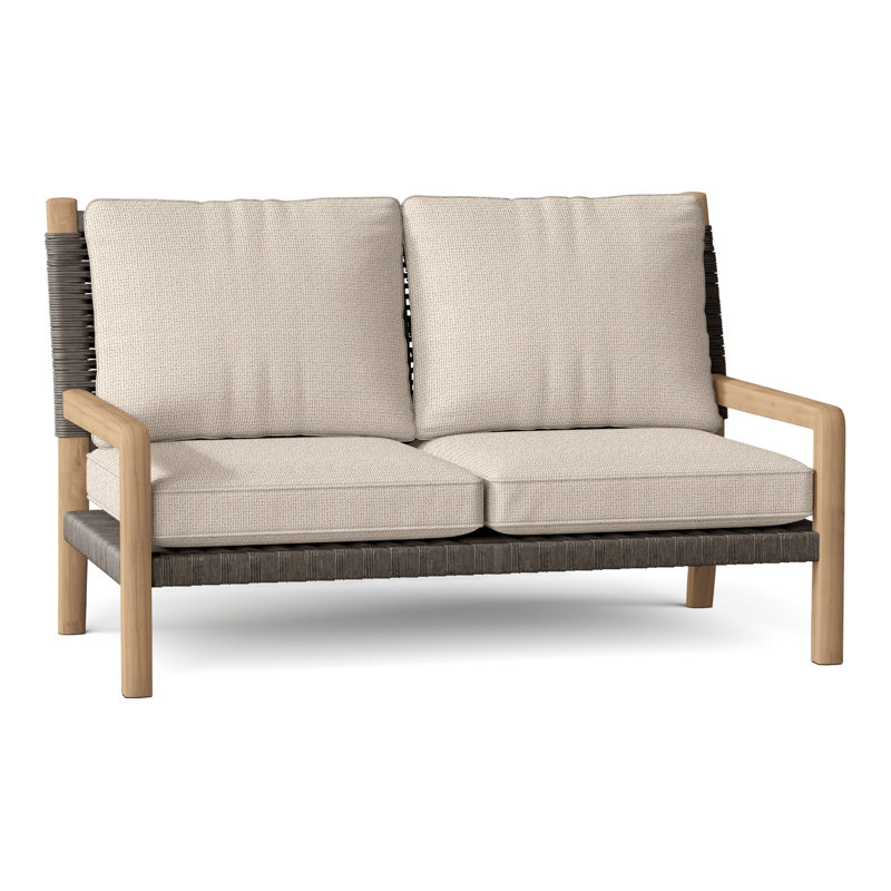 Hudson Outdoor 2 - Seat Loveseat, Demo Putty, Hudson Charcoal Lace