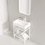 Meuble-lavabo de 24 po avec lavabo en céramique, ensemble de lavabo console sur pied, lavabo rectangulaire en céramique blanc brillant sans robinet, pieds en métal ouverts, tablettes de rangement-344040868-344040866