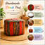 Pouf carré Boho fabriqué à la main, tissu Chindi multicolore, 20 x 20 x 14 pouces, confortable et élégant pour la maison