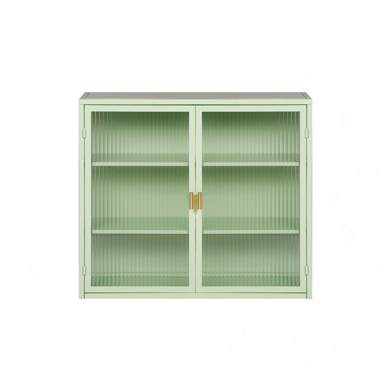 Armoire murale 27,56 po, Doré, Vert menthe