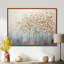 Harmonie d'arbres dorés et bleus V - Arbres, reproductions encadrées-97031570-109538559