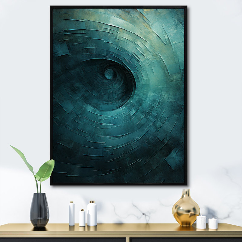 Coltson - spirales abstraites, art mural, H 32 po x l 24 po x P 1 po, Toile avec cadre flottant noir