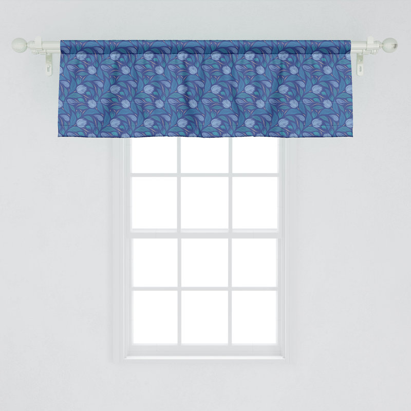 Cantonnière à motif floral Ambesonne, L 54 po x L 12 po