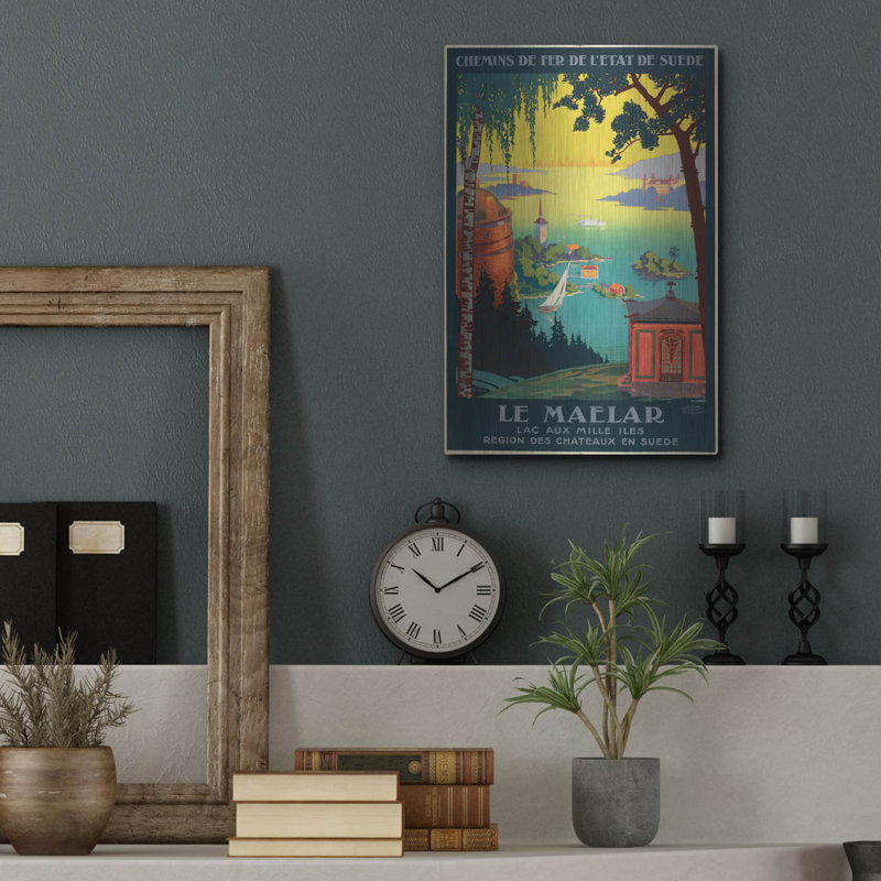 Art mural en métal, «Le Maelar» par Winston Porter, H 16 po x l 12 po