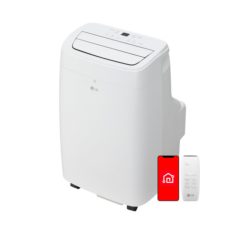 LG 7,300 BTU (DOE) 115-Volt Smart Portable Air Conditioner with Dehumidifier Function and LCD Remote, 300 sq. ft., 7300