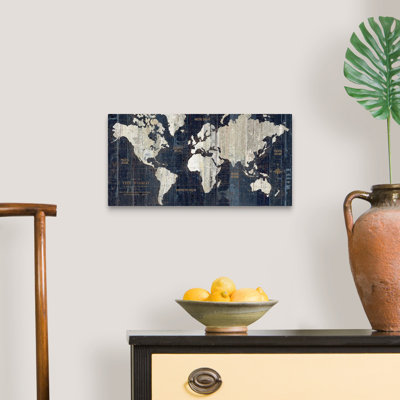 Carte du vieux monde - impression d'art graphique