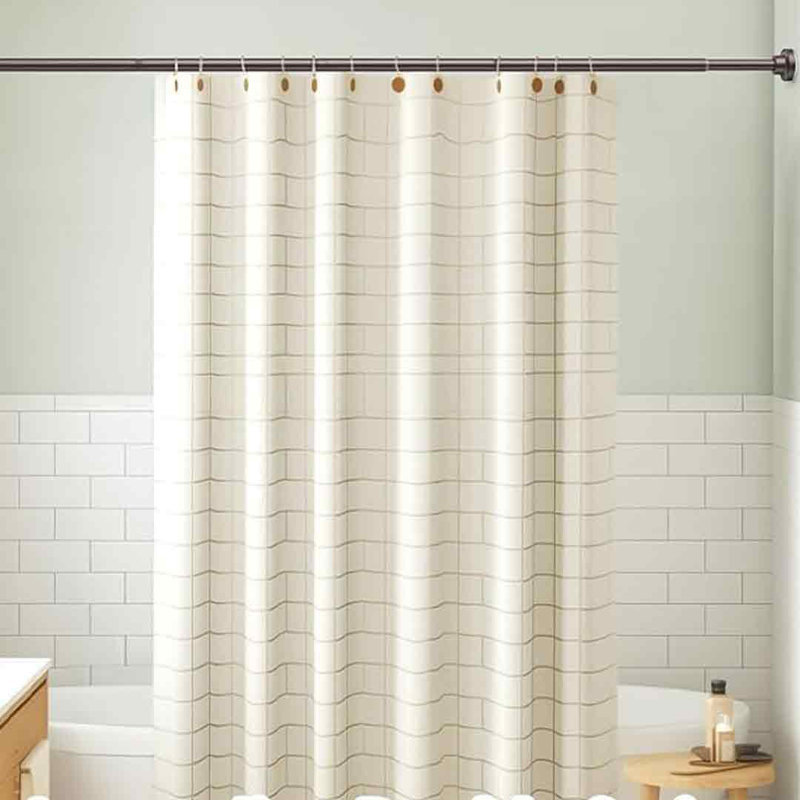 Bronze Adjustable Tension Shower Curtain Rod with Anti-Slip Pads