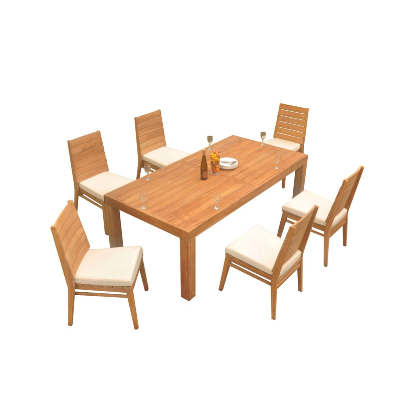 Outdoor 11 - Piece Teak Dining Set