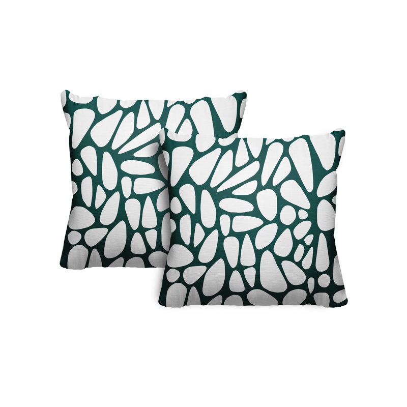 Coussin Stone, L 17 po x H 17 po, Vert