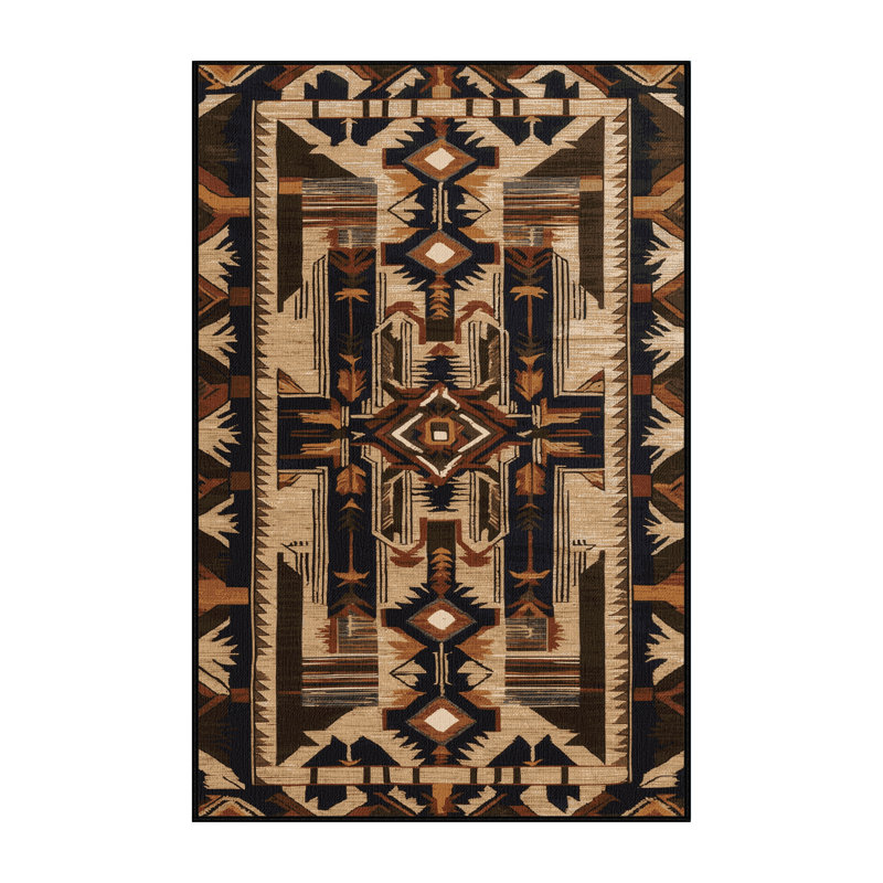  Tapis hawaïen lavable Tribal Designs, Rectangle 4pi x 6 pi