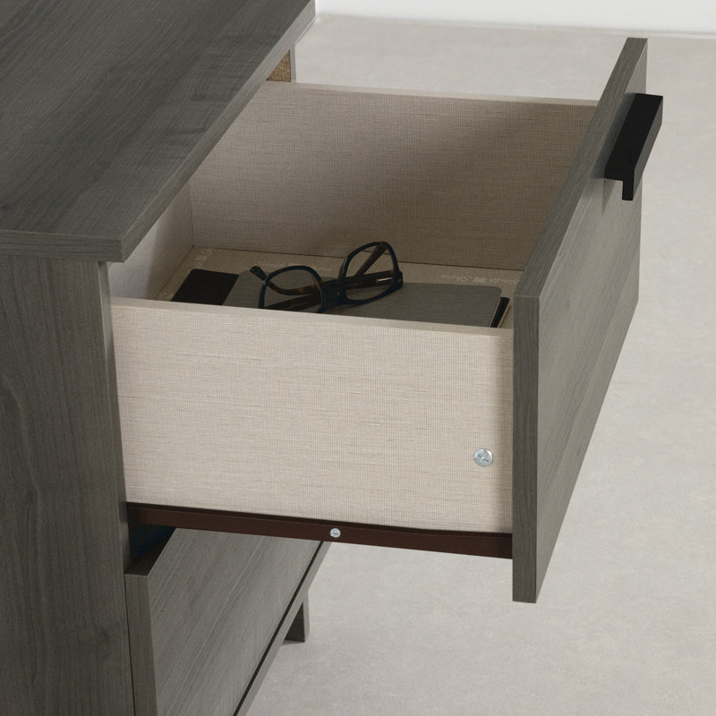 Cavalleri  Nightstand With 2 Drawers, Gray