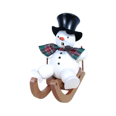 Snowman on Sled Incense Holder