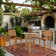 3 Piece Teak Wood Bistro Bar Set Including 36" Round Half Moon Table And 2 Abacho Barstools