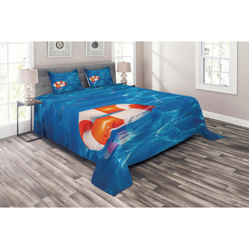 Buoy Coverlet, King Bedspread + 2 Shams