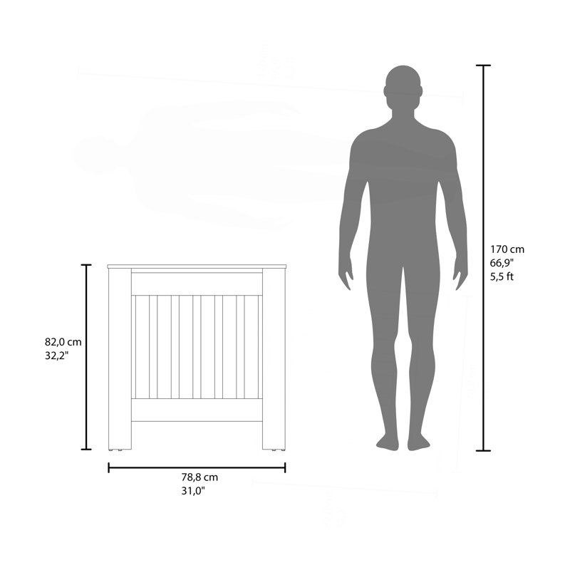 Couvercle de radiateur avec rangement Rio, espace, conception écoénergétique, noyer teint, Walnut