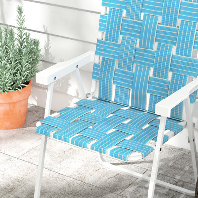 2 Patio Folding Chairs, Classic Outdoor Chairs For Camping. Portable Lawn Seats Pool, Backyard. Blue Armrest With Flexibility Feature Of 2 In Blue, Captivating Seating. Suited Camping, Garden, Beach,