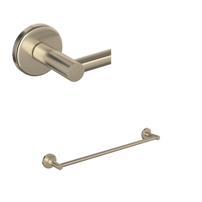 Lombardia® Towel Bar, Satin Nickel, 2" H x 18" L x 2.75" D