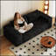 Canapé 3 places en velours côtelé à assise profonde, aucun assemblage requis, parfait pour les salons et les chambres-1436816870-1436816873