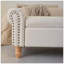Banc de rangement avec repose-pieds, repose-pieds rembourré