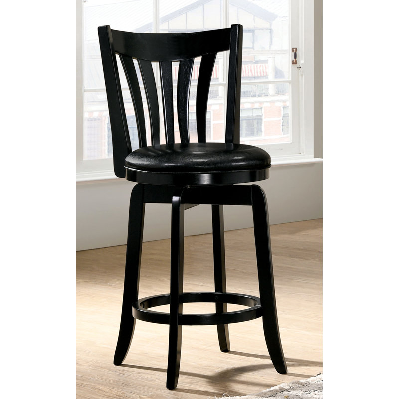 Tabouret de bar et de comptoir pivotant Kaisa, Cerisier brun, Tabouret de comptoir (assise de 26 po de hauteur)