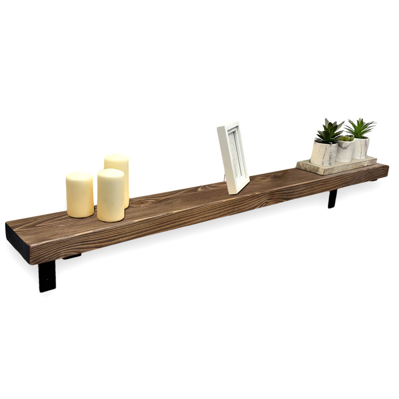 Ryesha Wood Radiator Shelf, 4.5cm H x 80cm W x 14.5cm D, Walnut