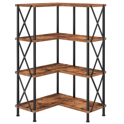 4-Tier L-Shaped Bookcase
