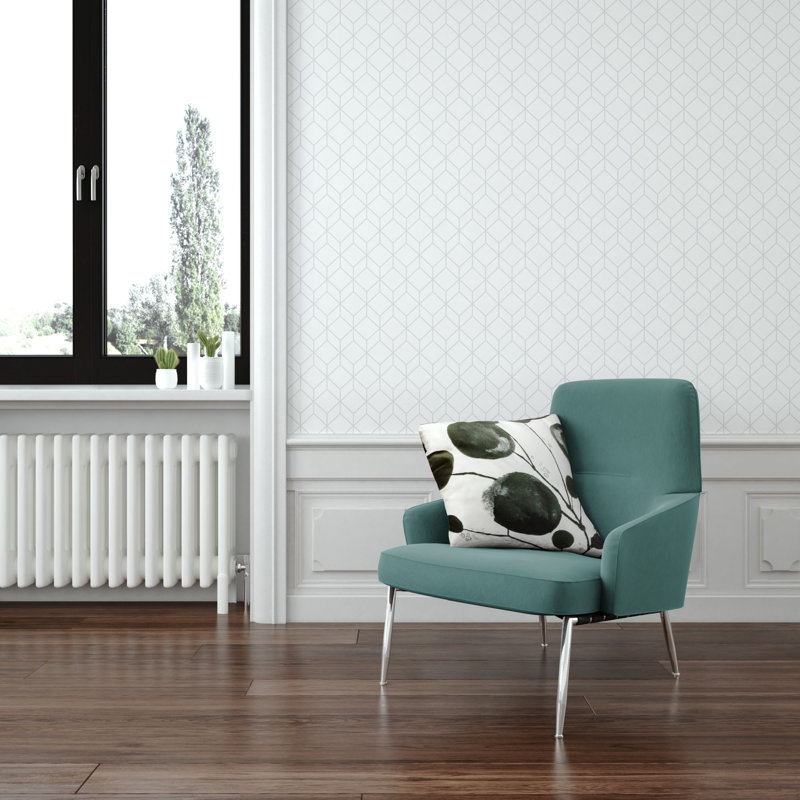 33' L x 20.5" W Wallpaper Roll, White