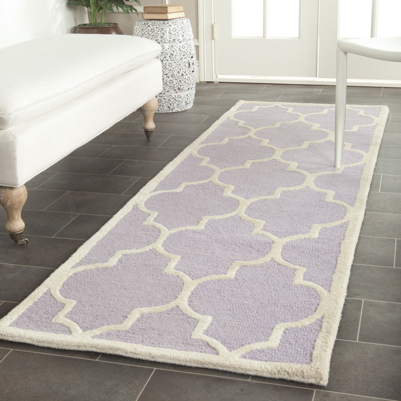 Cannen Hand Tufted Wool Geometric Rug, Runner 2'6" x 12'